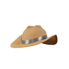 minimal cowboy hat 3d rendering