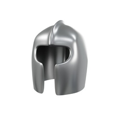 minimal iron helm 3d rendering