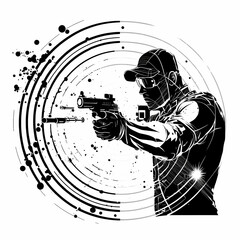 shooting training silhouette. Generative AI