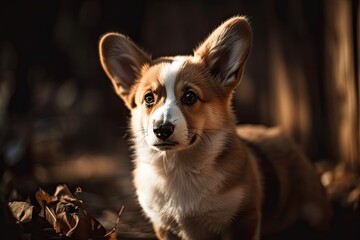 Obraz premium Corgi puppy dogs. Generative AI