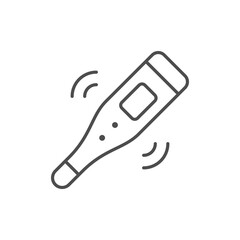 Medical digital thermometer line icon