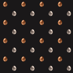 Seamless pattern with brown and white chicken eggs. Background for textiles, fabrics, banners, wrapping paper and other designs