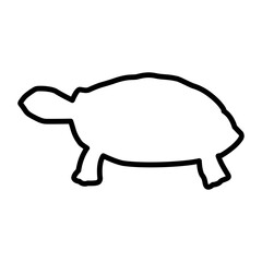 Turtle icon in abstract style on white background. Vector icon set. Outline vector set. Vector collection.