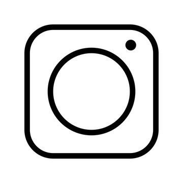 instagram camera icon simple style Isolated vector illustration on white