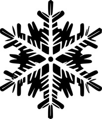 Snowflake - Minimalist and Flat Logo - Vector illustration