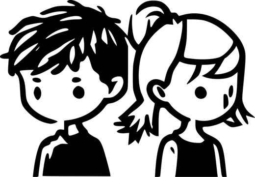 recommend clip art: Kids - High Quality Vector Logo - Vector illustration ideal for T-shirt graphic