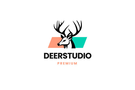 deer logo, animal vector, business brand