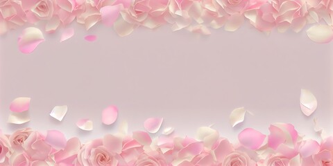 Background with rose petals. Generative AI