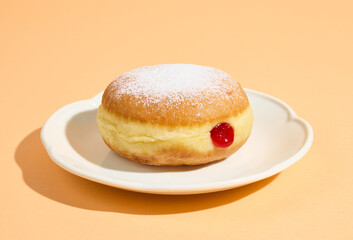 freshly baked jelly donut