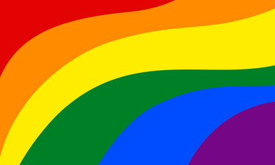 Banner of LGBT flag rainbow colors. Background for Pride Month