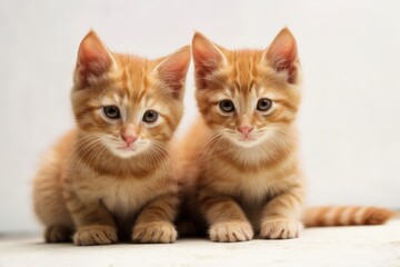 Scottish red kittens. Generative AI