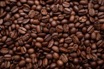 Roasted coffee bean full background made with generative AI