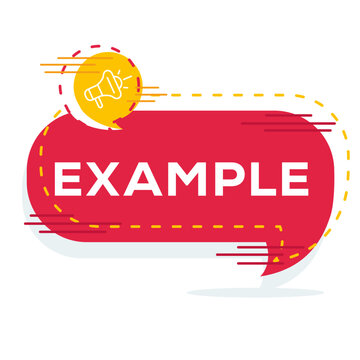 (Example) text written in speech bubble, Vector illustration.
