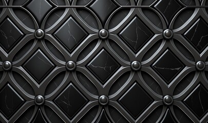  a black and silver background with circles and lines on it's surface, with a metallic button in the middle of the middle of the middle.  generative ai