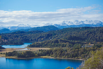 lake in mountains, Patagonia Argentina.