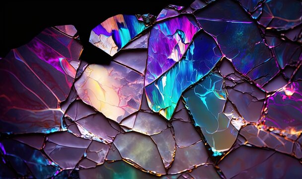  a close up picture of a colorful glass piece of art that looks like it has been made into a piece of art that looks like something out of glass.  generative ai