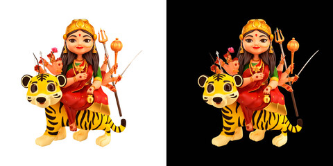 3d Illustration of the Indian Goddess of Durga for Durga Pooja Festival