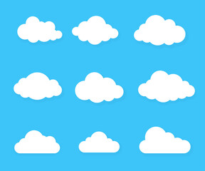 Clouds icon vector illustration Cloud symbol or logo different clouds set