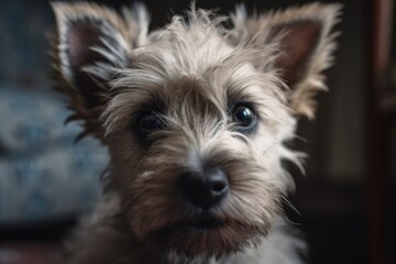 Naklejka premium lovely Terrier puppy. Generative AI