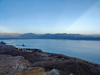 view of the sea from the mountain