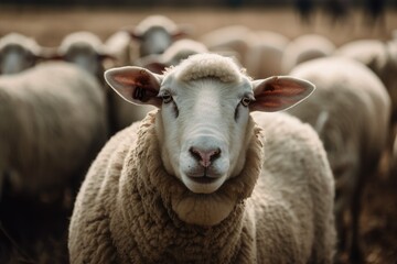Long Earred Sheep Listening. Generative AI