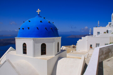 cliffside orthodox church at Imerovigli