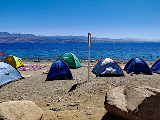camp on the sea
