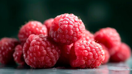 Delicious Macro Shot: This macro shot of raspberries is a feast for the eyes. The depth of field makes every berry look irresistible.