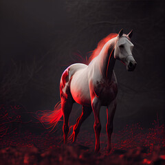 Obraz na płótnie Canvas horse white background hd upscale