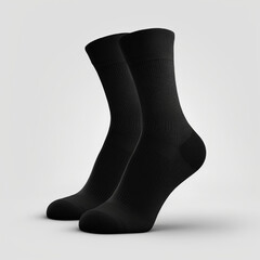 Schwarze Socken auf wei&szlig;em Hintergrund (Erstellt durch KI-Tool)