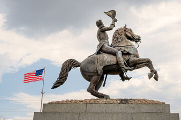 Andrew Jackson Statue and St. Louis Cathedral from Jackson Square