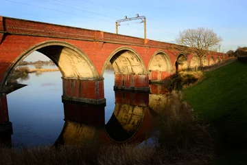 Fototapete Landwasserviadukt A railway viaduct on the Glasgow to Neilston line, at Dams To Darnley Country Park, Scotland