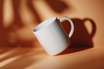 Coffee ceramic mug mockup. 3D rendering