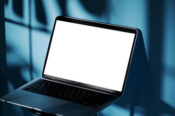 Website branding laptop mockup. 3D rendering