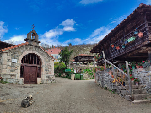 Fojo village, Yernes y Tameza municipality, Asturias, Spain