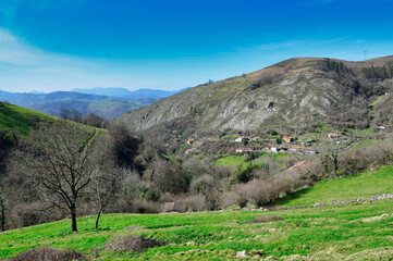 Fototapeta na wymiar Vindias village, Grado muncipality, Asturias, Spain