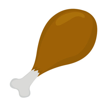 vector illustration food of a chicken leg