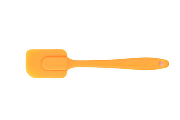 Pastry silicone tools, spatula over white background. Close-up