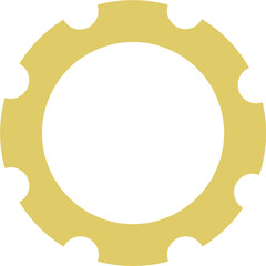 vector illustration yellow gear machine isolated icon
