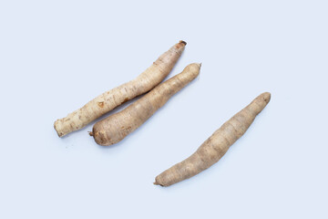 Cassava on a white background.