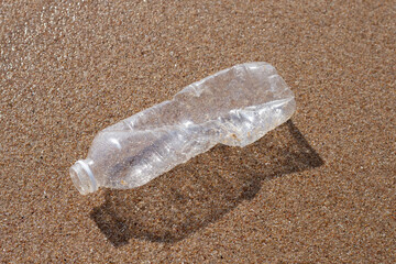 Plastic bottle on the beach