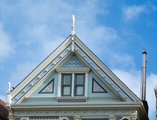 Detail of a victorian house in San Francisco