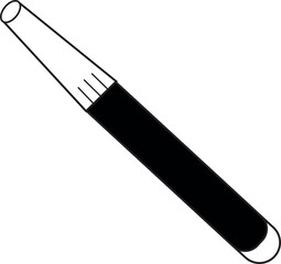 Naklejka premium Marker pencil or regular blue black