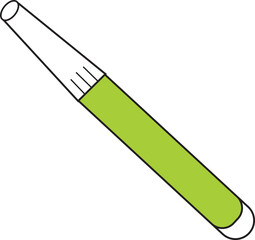 Marker pencil or regular green yellow