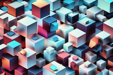 Seamless abstract isometric,generative artificial intelligence
