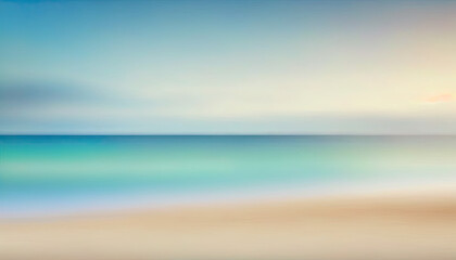 Fototapeta na wymiar Seascape abstract beach background. blur bokeh light ,generative artificial intelligence