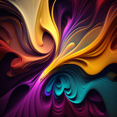 Abstract colorful 3D background ai generated 