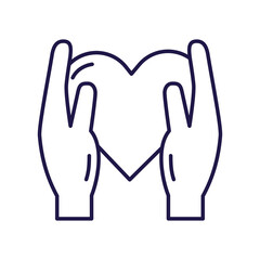 png image of icon of hands holding a heart with transparent background