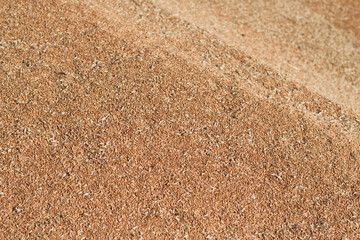 texture of a wheat in bulk for loading and shipping