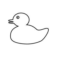Duck icon on white.